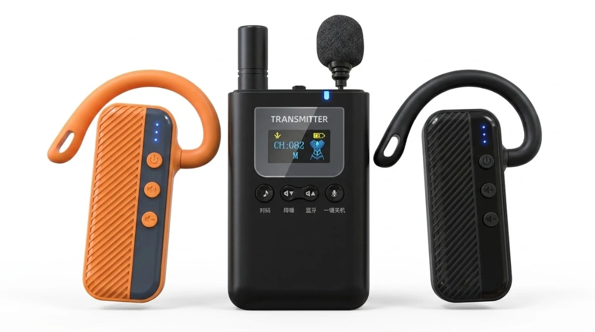Close-up product photography of the B7-1 transmitter and lightweight receiver Close-up product photography of the B7-1 transmitter and lightweight receiver